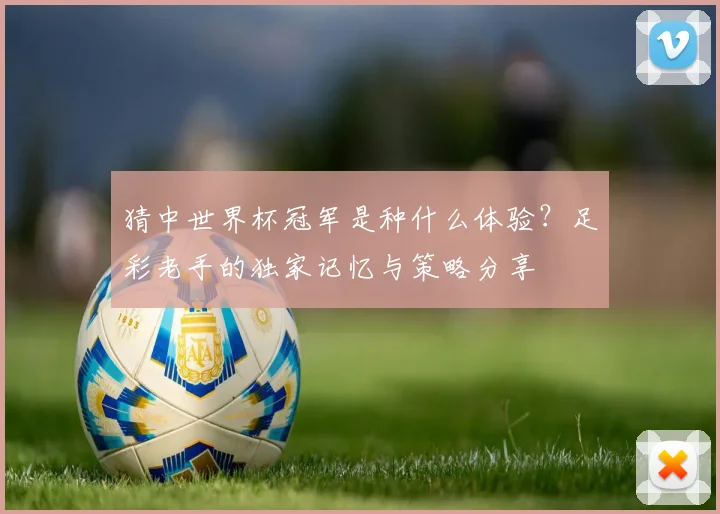 猜中世界杯冠军是种什么体验?足彩老手的独家记忆与策略分享